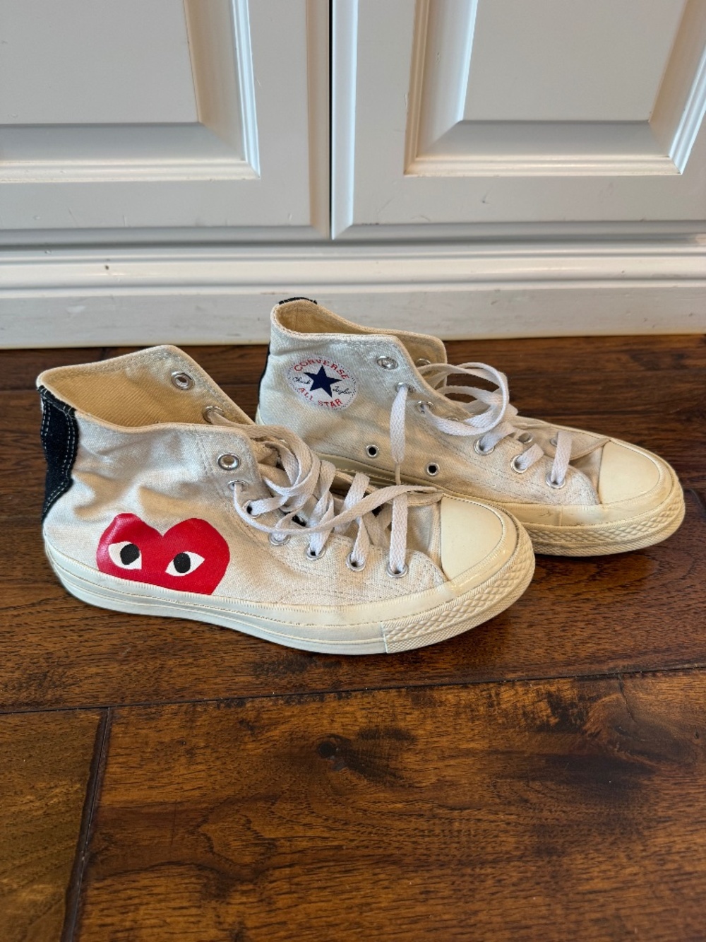 Converse x Comme des Garçons Play Chuck Taylor Heart High Top Sneakers Size 8